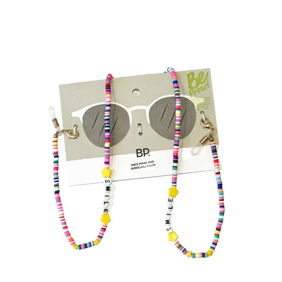 Bp. Be Proud by Bp Gender Inclusive Pride Smile Sun Beaded Mask Chain - Rainbow - Picture 1 of 4